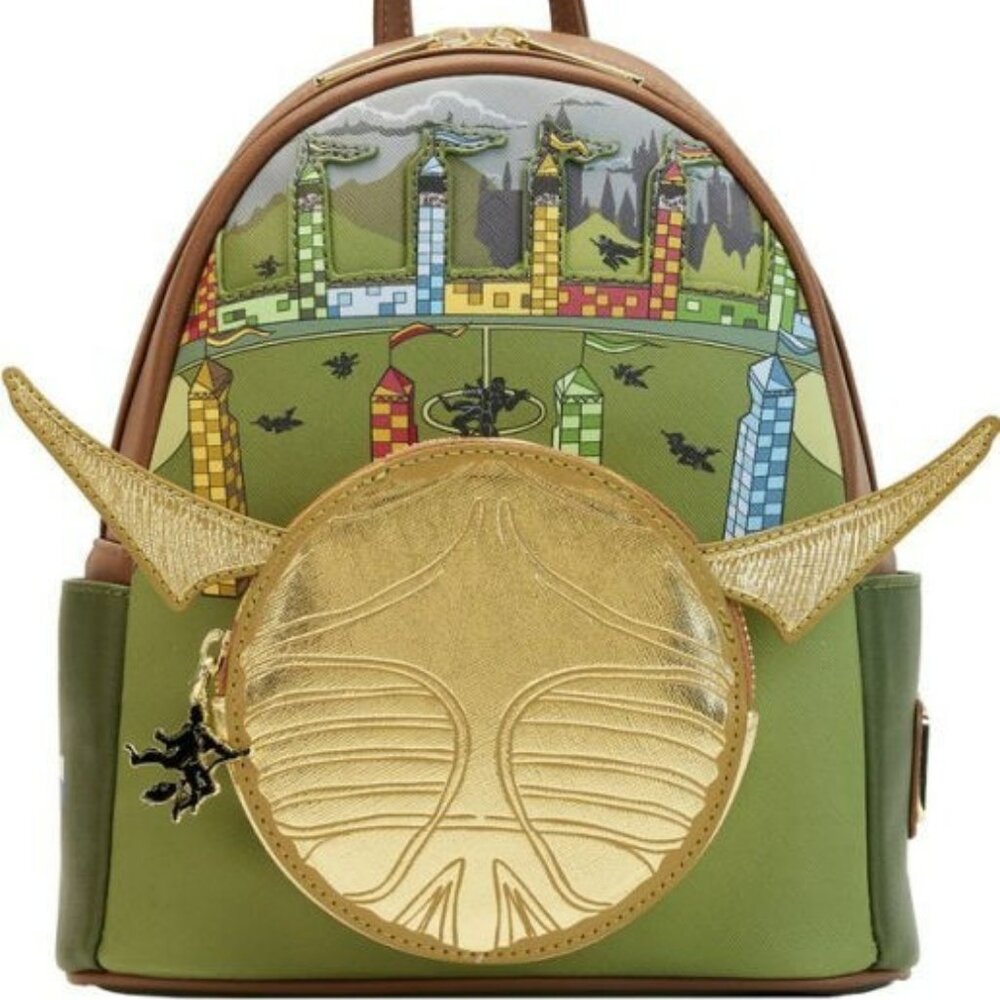 Loungefly Harry Potter Golden Snitch Mini Backpack NWT